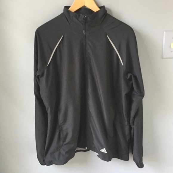 adidas Jackets & Blazers - adidas Black Athletic Windbreaker Jacket
